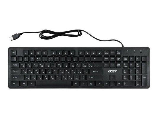 Клавиатура проводная Acer OKW020 черный slim (ZL.KBDEE.001)